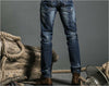 Character Ripped Holes Casual Men's Jeans