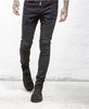 Destroyed Mens Slim Denim Straight Biker Skinny