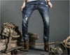 Character Ripped Holes Casual Men's Jeans