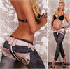 Seamless Imitated Floral Legging Pencil Pants