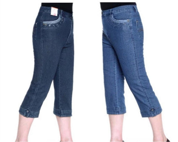 Summer Jeans Capris High Waist Spring Autumn